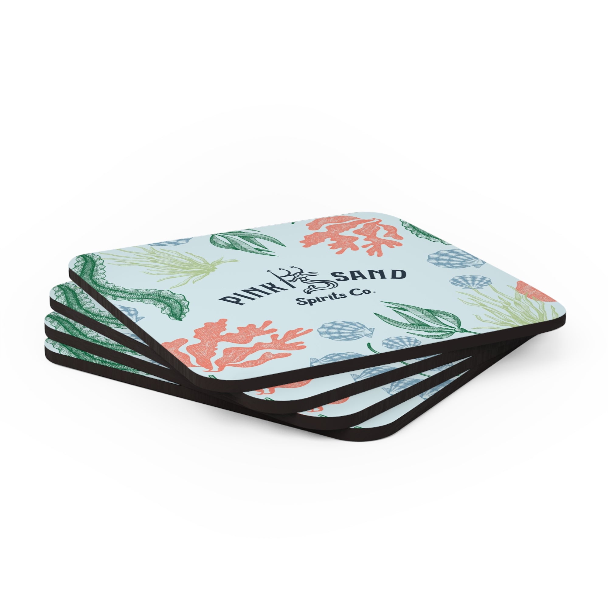 Pink Sand Corkwood Coaster Set (4)