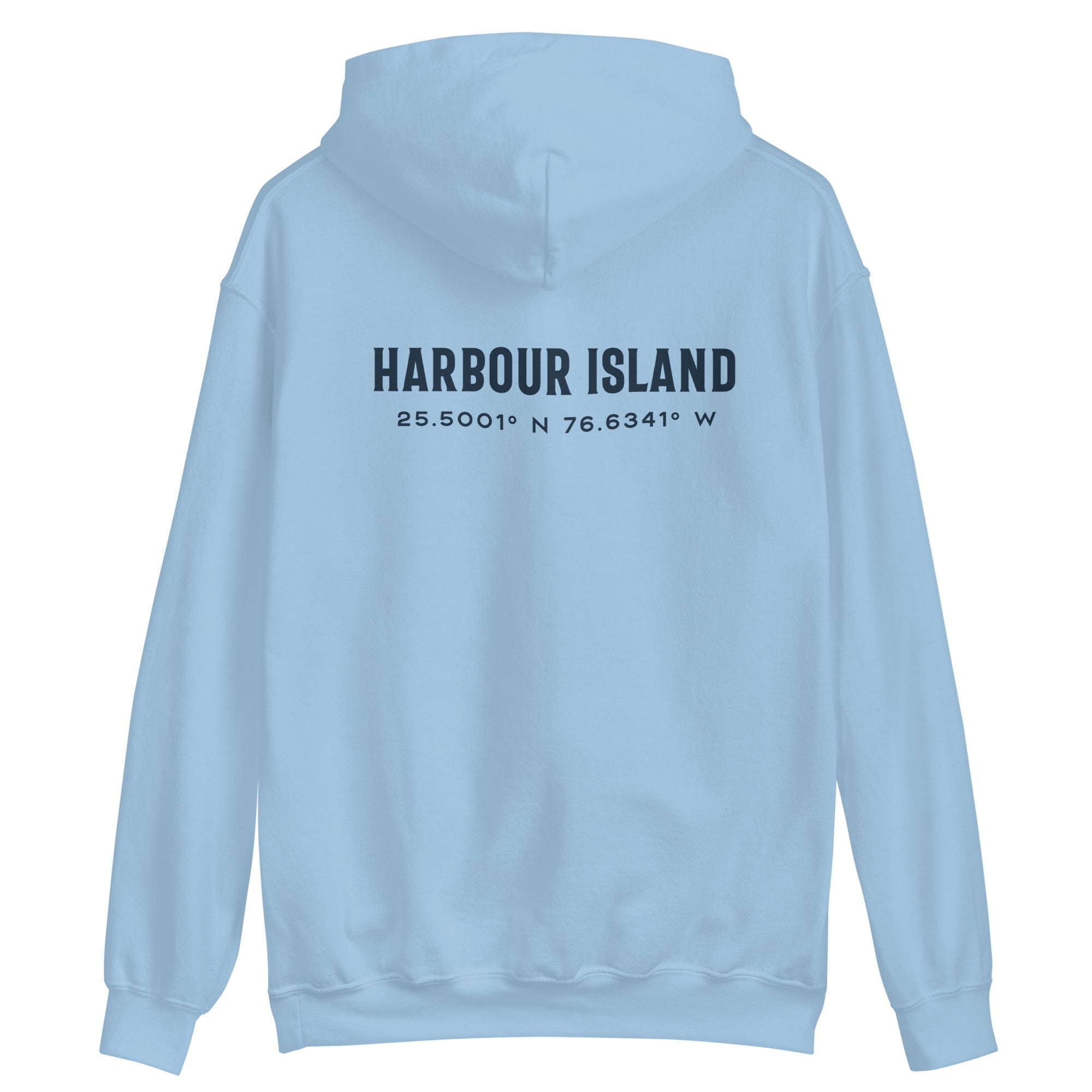 Pink Sand Harbour Island Coordinates Hoodie