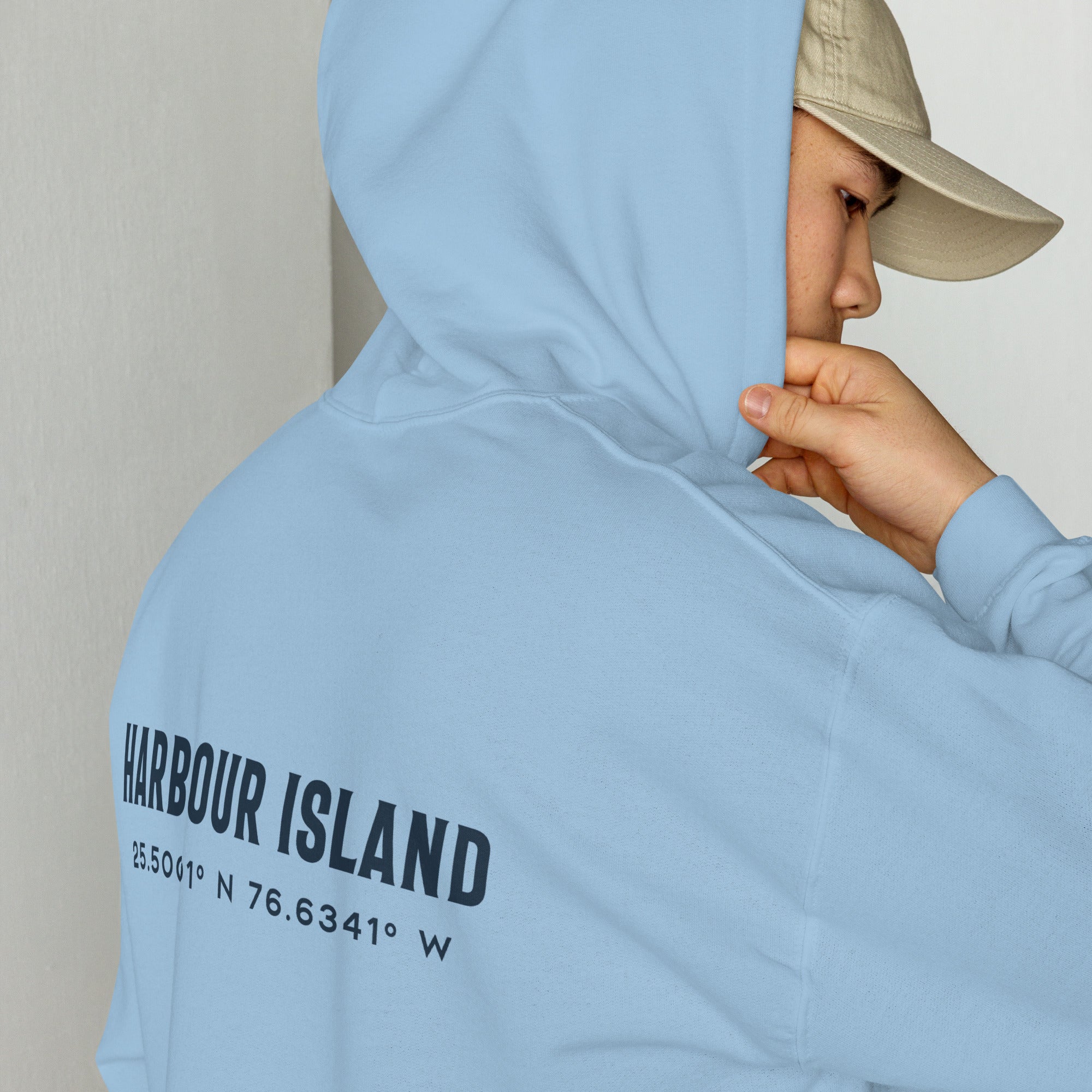 Pink Sand Harbour Island Coordinates Hoodie